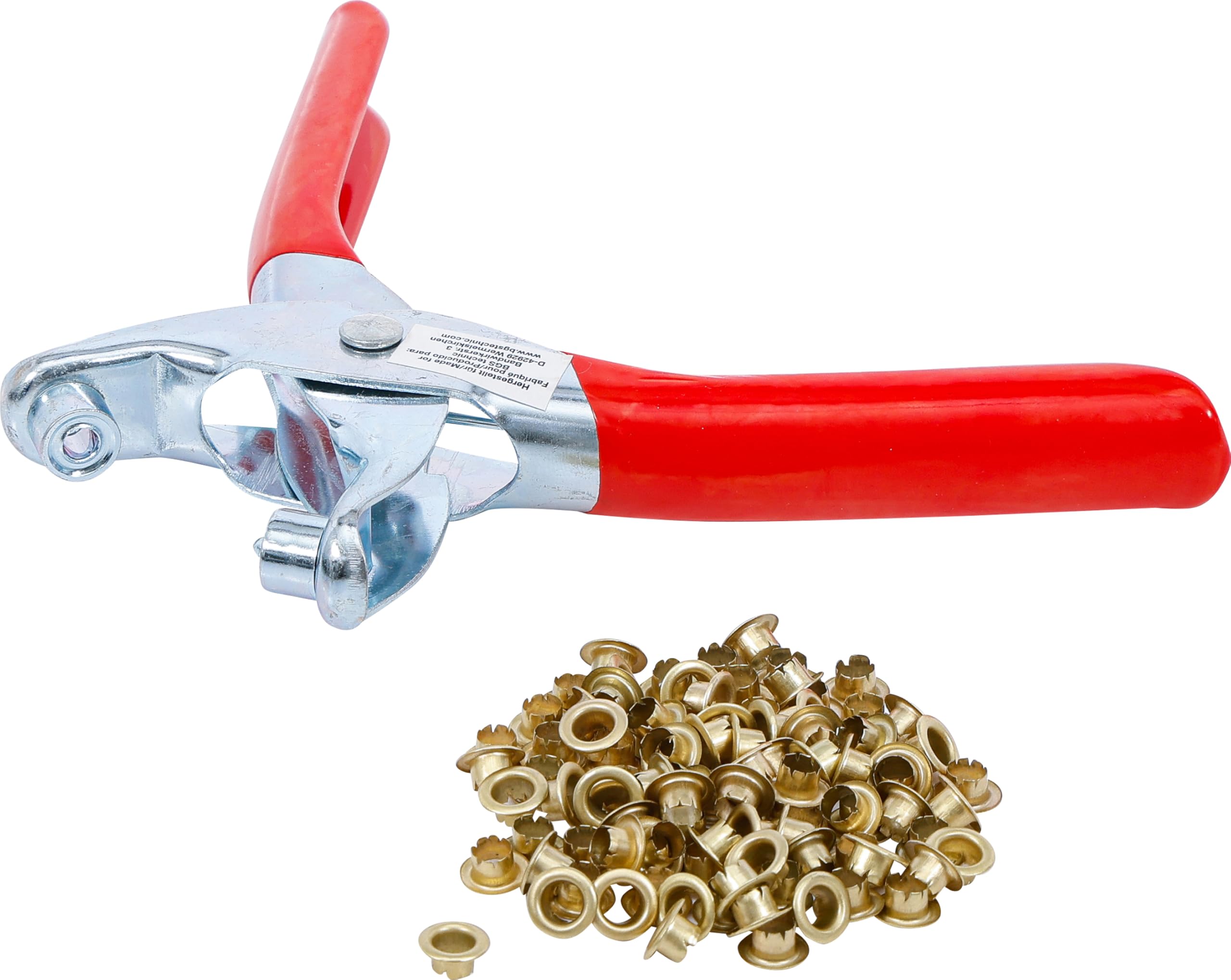 BGS Diy 75830 | Eyelet Pliers with 100 Round Eyelets | 4.5 mm