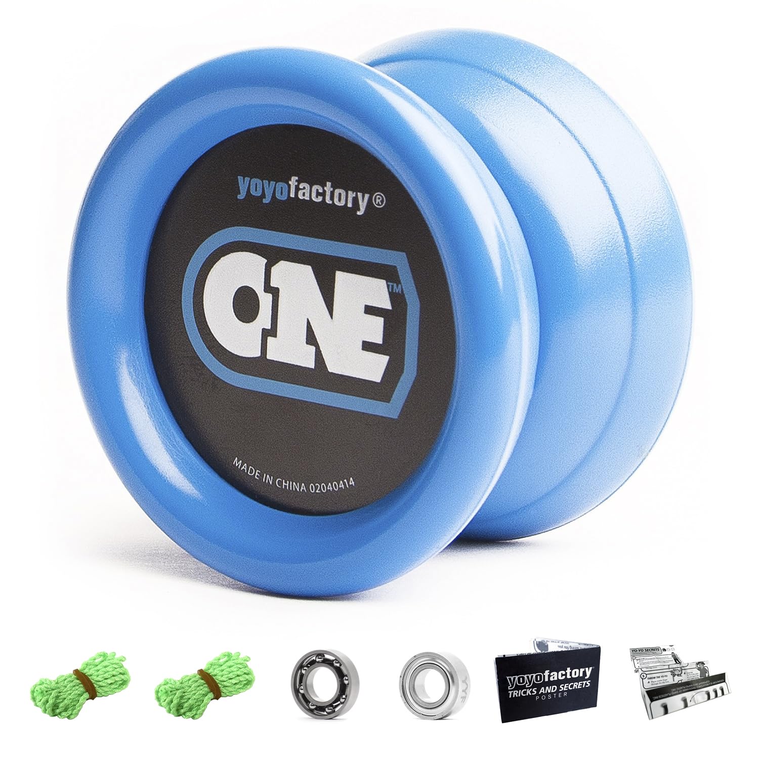 YoYo Factory ONE Yo Yo – Beginner Professional Yo-Yo for Kids & Adults | Responsive Trick YoYo for Learning, Practice & Fun - Blue