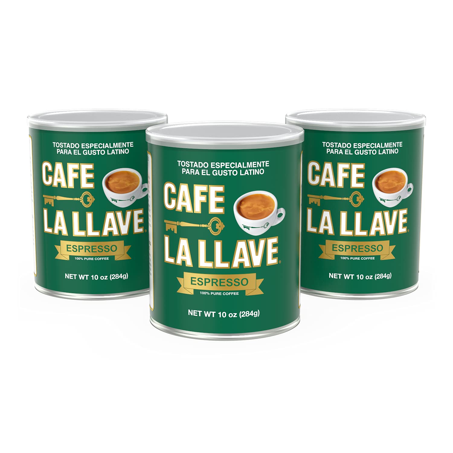 Cafe La Llave Espresso Dark Roast Coffee 3 x 10 oz Cans Espresso 3 | amzdealz