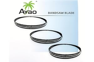 AYAO 62 inch Bandsaw Blades Assortment (1/8" 1/4" 3/8" Wide) for Ryobi, Wen, Powertec, Skil, Craftsman 9" Band Saws, 3PK