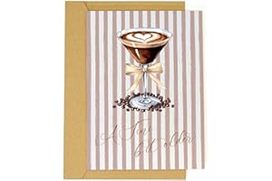 TIANGQIWOOLE Espresso Martini Birthday Card-Funny Coffee & Cocktail Greeting Card for Women Best Friend Sister Daughter Wife-A Tini Bit Older Birthday Gift 21st 25th 30th (Brown-Tini)