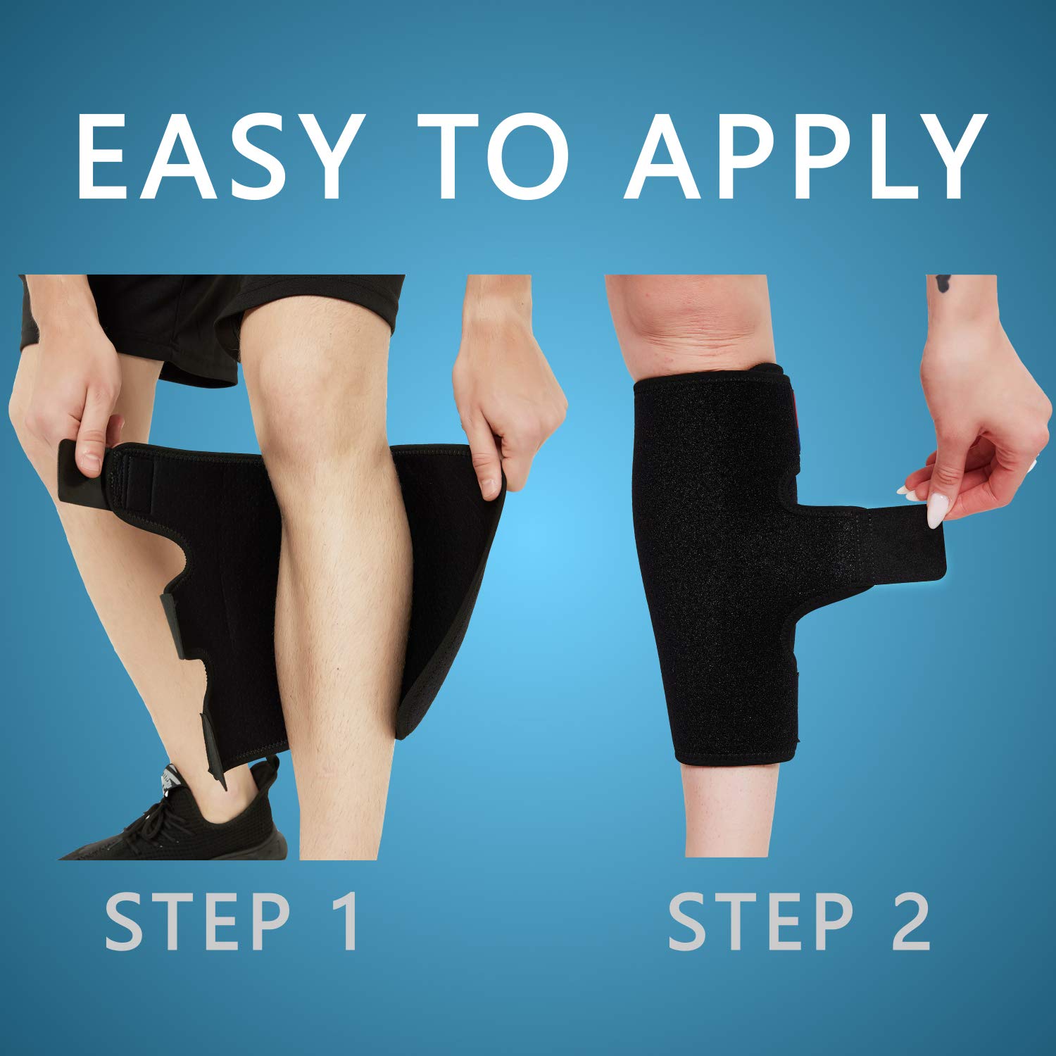 ClevissBrace Calf Support Brace for Torn Calf Muscle, Adjustable Shin Splint for Strain, Sprain, Pain Relief, Tennis Leg, Injury Neoprene Lower Leg Calf Compression Wrap, Calf Sleeve for Men and Women: Industrial & Scientific