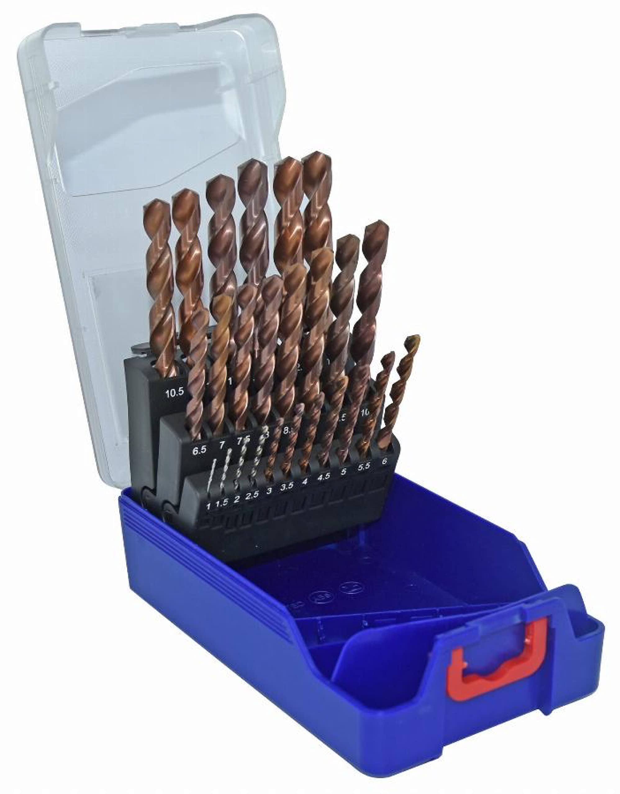 Tivoly 11454170017 G Box of 25 Metal Drill Bits DIN 338 Furius HSS Coated Fusio Diameter 1 to 13 mm