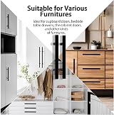 CYEER 20 Pack Black 128mm Cabinet Handles T Bar Stainless Steel Matte Black view 5
