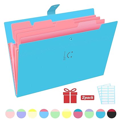 Phyxin Decorative Expanding File Folders Accordion Document
