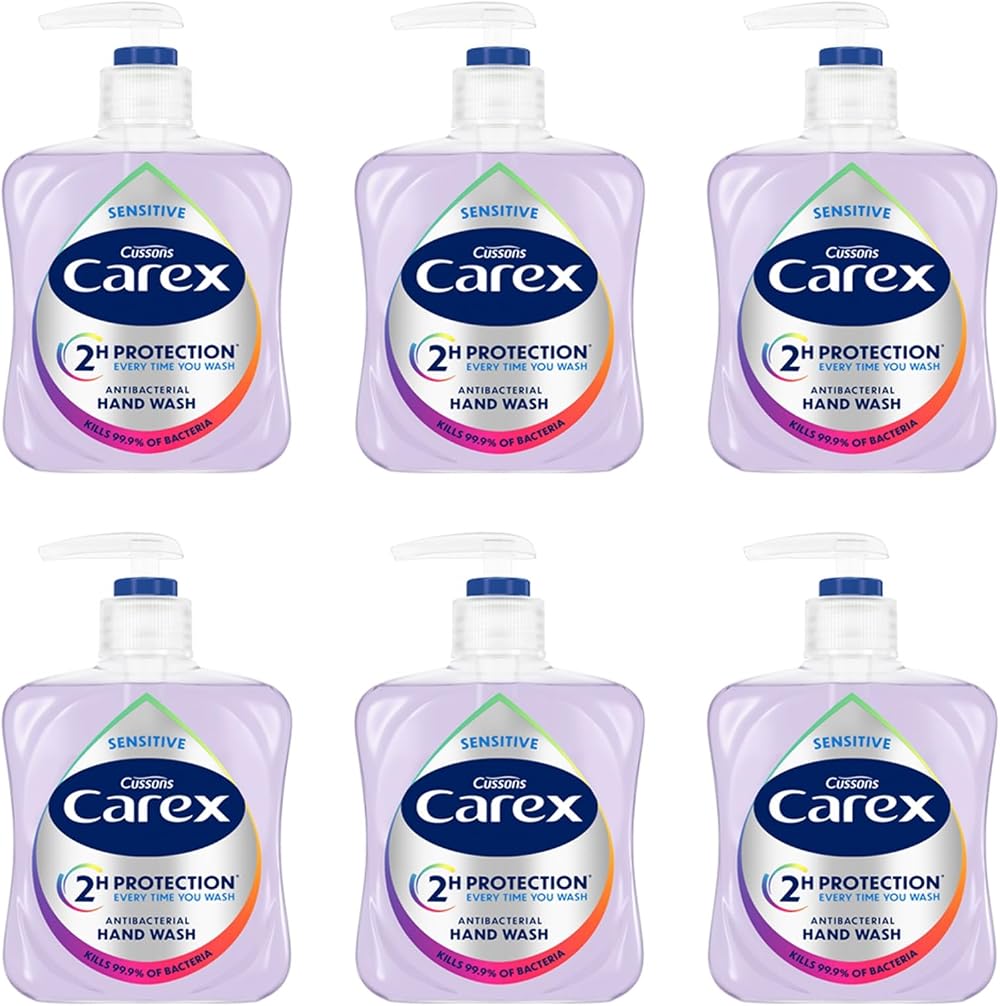 Carex Dermacare Sensitive Antibacterial Hand Wash 6 x 250ml