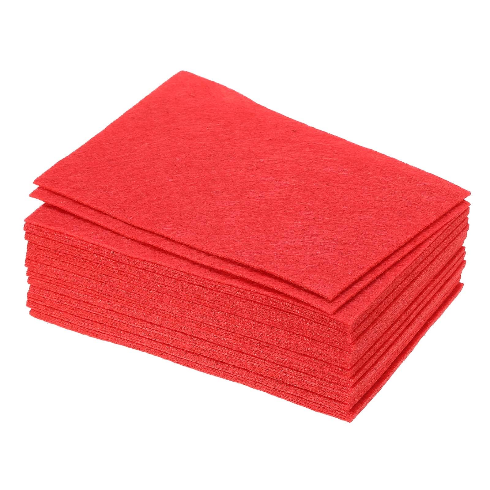 PATIKIL Soft Felt Sheets Fabric Craft Sheets Red 6 Inch x 4 Inch for DIY, Hobby, Decoration Pack of 36