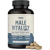 Tribal Nutrition 100% Grass Fed Beef Testicle with Prostate, Blood, Liver & Heart - Beef Organ Supplement for Men - 3000mg / 30 Servings