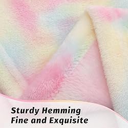 MACEVIA Tie Dye Rainbow Throw Blanket for