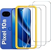 ivoler Screen Protector for Google Pixel 10a 6.3" Tempered Glass 3-Pack | Fingerprint Unlock Compatible, 9H Hardness, Bubble Free, Easy Install Frame for Pixel 10a