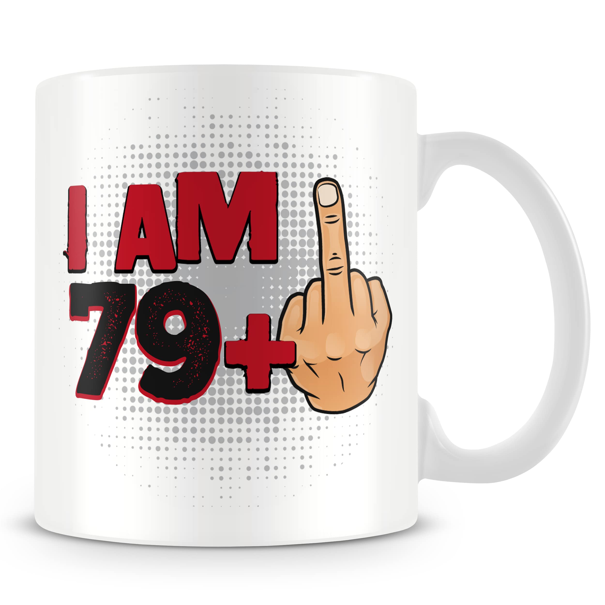 80th Birthday Gift Mug - Middle Finger