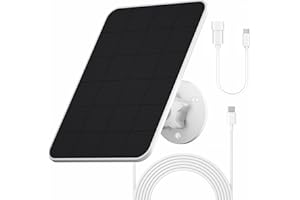 RHORAWILL Solar Panel for eufy Camera,Security Camera,5V 4W Solar Panel for eufyCam 2/2 Pro,2C/2C Pro,E,soloCam E20/E40 Spotlight,IP65 Waterproof USB-C Solar Panel Charger for eufy with Micro USB & Rubber Plug