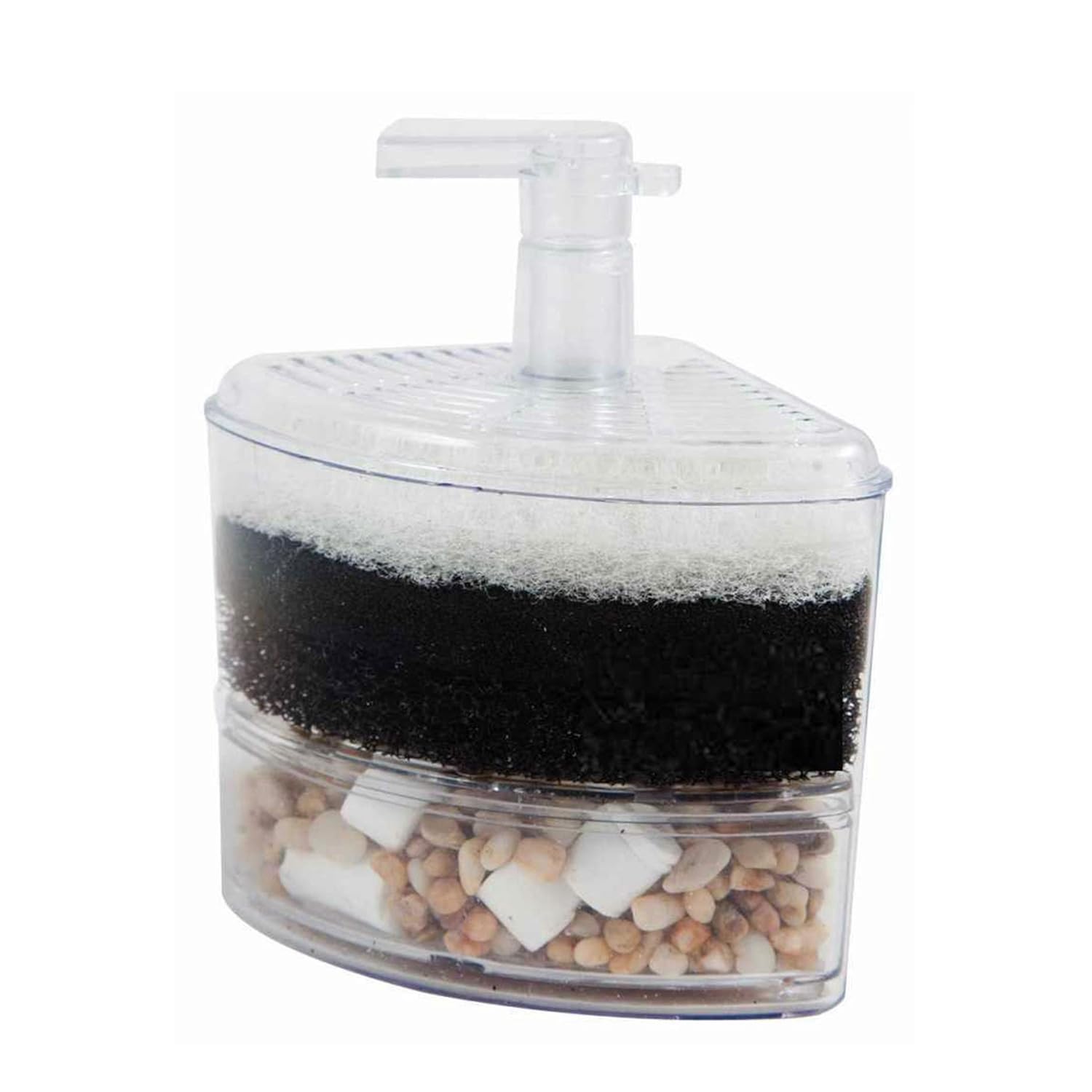 AQUAPAPA Corner Filter Aquarium Fish Tank Internal Air Driven with Media... 4894425227489 eBay