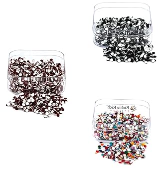 Anuradha Art Jewellery Multi Colour Round Shape Plain Bindi Tiklai/Traditional Combo Binid For Women { Bindi Size : 1.5}