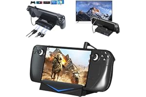 SIKROFEGEN Steam Deck Dock with HDMI 2.0,4 USB-A 3.0 and PD 3.0 USB-C Fast Charger, 6-in-1 Docking Station for Steam Deck,Charging Dock Support steam Deck Accessories