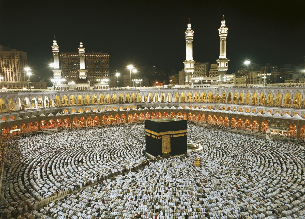 Kaaba by Night Paper Photo Wallpaper Mecca Islam Religion Mashallah Size 388 x 270 cm (W x H) 8 Pieces Including Paste