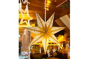YEEKEA Star Shaped Paper Lantern Decoration for Weddings, Christmas Holiday Birthday Party Celebration Home Decor White