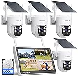 VORGUT Solar Security Camera System, 10" LCD