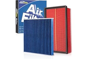 Forccord Cabin & Engine Air Filter Combo Fit for Volkswagen Atlas 2018-2026 2.0L 3.6L, Atlas Cross Sport 2020-2026 Activated Carbon Cabin Filter Replace#CF11643 3QF129620 Atlas Air Filter for My Car