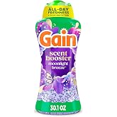 Gain In-Wash Laundry Scent Booster Beads Long-Lasting Fresh Scent Beads All Day Freshness and Odor Protection, Moonlight Breeze Scent, 30.1 oz (Packaging May Vary)