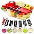 Mandoline Professionnelle 13 En 1 - Coupe-Légumes Ultra Pratique Avec 7 Lames Inox Pour Cuisine Rapide