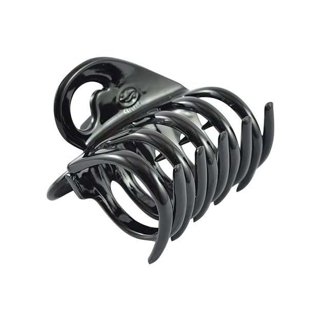 Buy Sarah Curved Black Acrylic Small Hair Clutcher for Women at Amazon.in