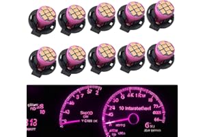 WINETIS T10 194 168 LED Dash Instrument Light Bulbs Pink/Purple with Twist Lock Socket, Extremely Bright T10 Instrument Panel