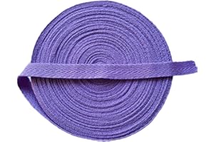 LOSITA 3/8 Inch X 10 Yards Cotton Twill Tape Herringbone Pattern Soft Fabric Webbing Strap Ribbon - Bias Tape for Sewing Binding Gift Wrapping DIY Craft Making Cloth Sewing Supplies (Purple)