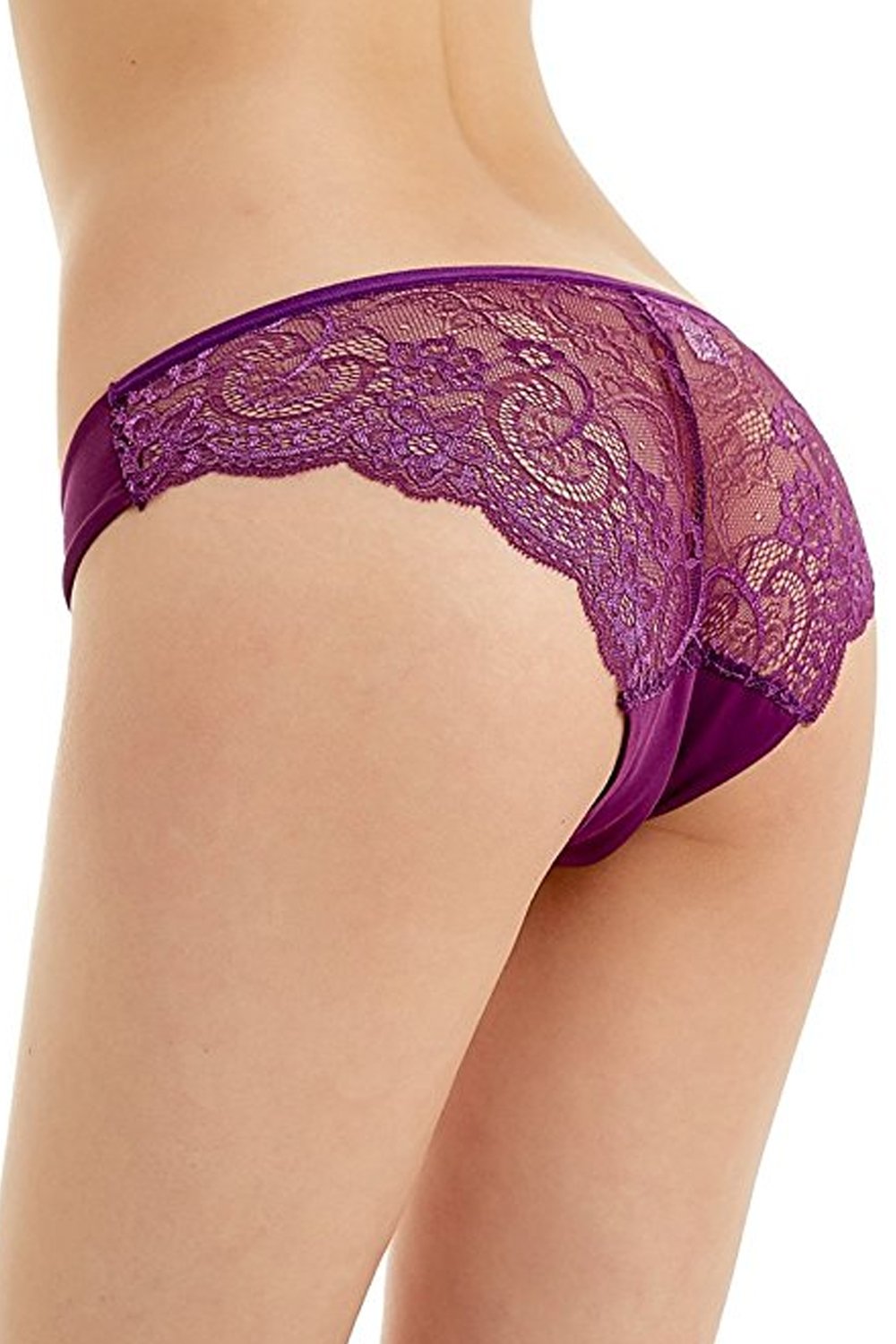 Wetopkim Womens Everyday Underwear Sexy lace Hipster Panties Thong Briefs Pack of 6