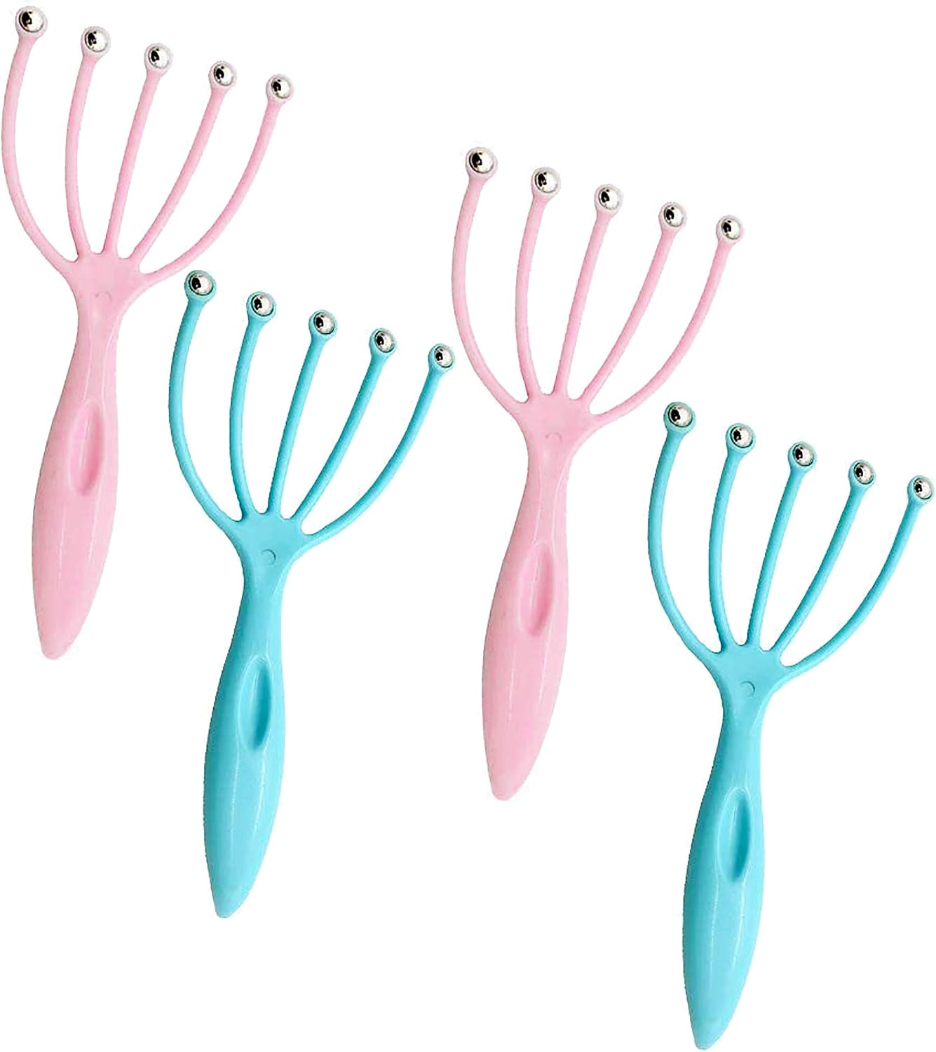 Scalp Massager,4pcs Head Massager Scalp SPA Scalp Massager Head Massage Claws,Muscle Relaxation Promote Blood Circulation Office Decompression