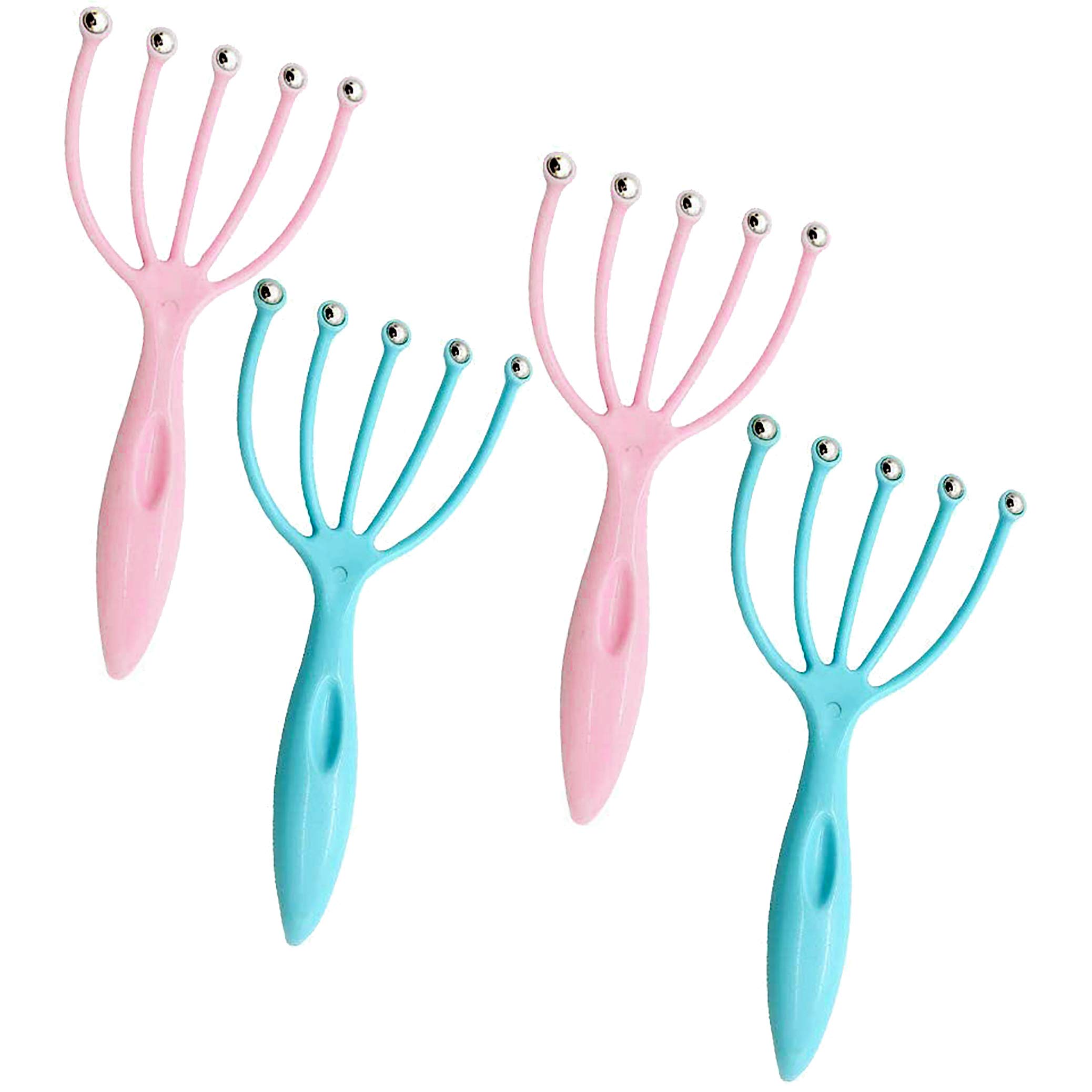 Scalp Massager，4pcs Head Massager Scalp SPA Scalp Massager Head Massage Claws，Muscle Relaxation Promote Blood Circulation Office Decompression