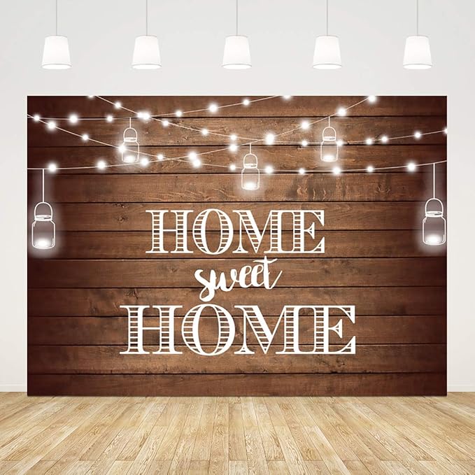 Housewarming Backdrop Shining Lights Background for New House Party