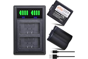 CGA-S006 S006A S006E DMW-BMA7 Battery and LED Dual USB Charger for Panasonic Lumix DMC-FZ7 DMC-FZ8 DMC-FZ18 DMC-FZ28 DMC-FZ30