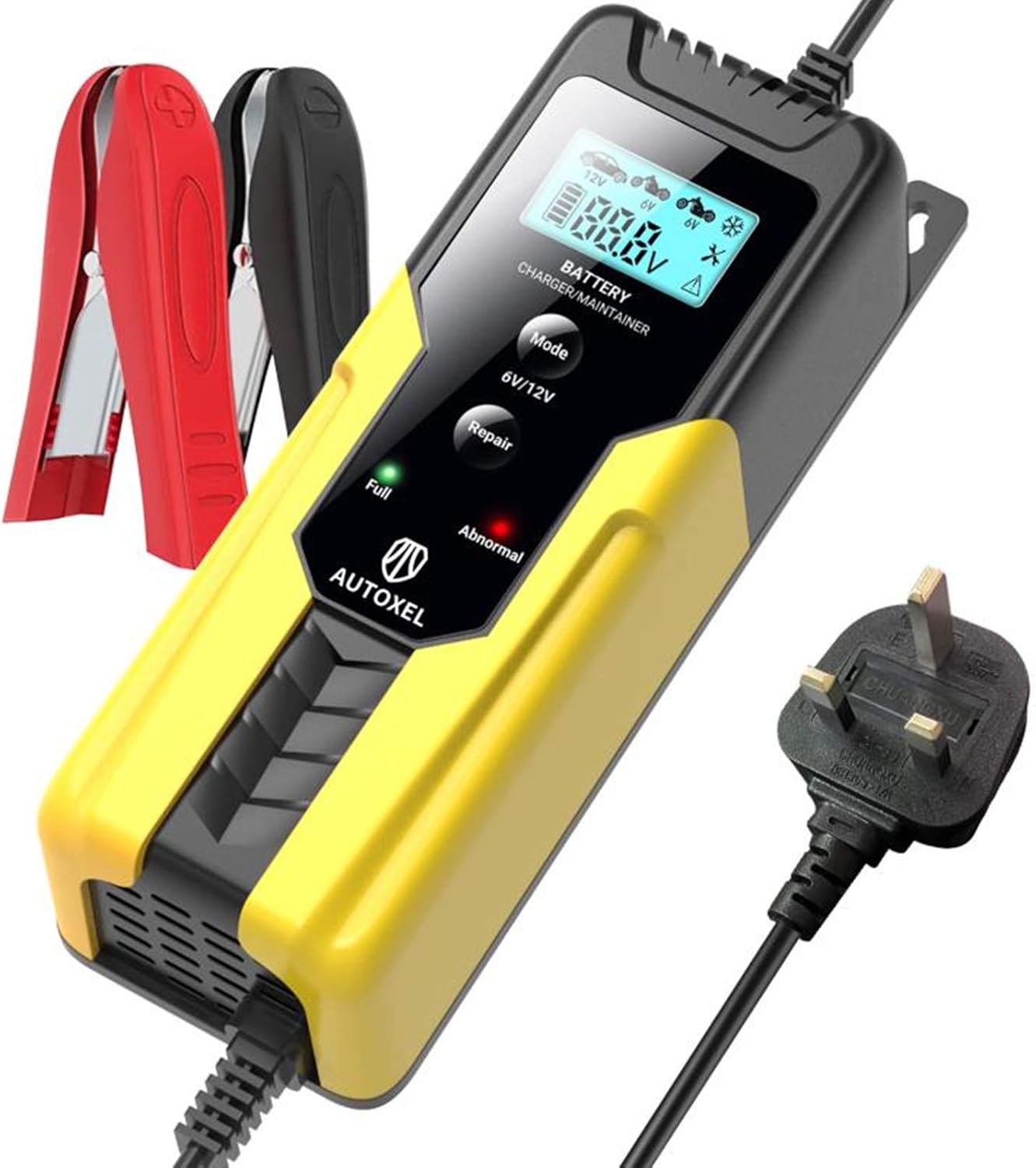 AUTOXEL Car Battery Charger 6V 2A / 12V 6A Smart Automatic Trickle