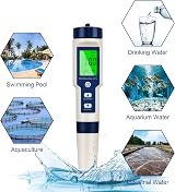 Flintronic 5-in-1 pH Meter Water Quality Tester for Pools & Aquariums view 3