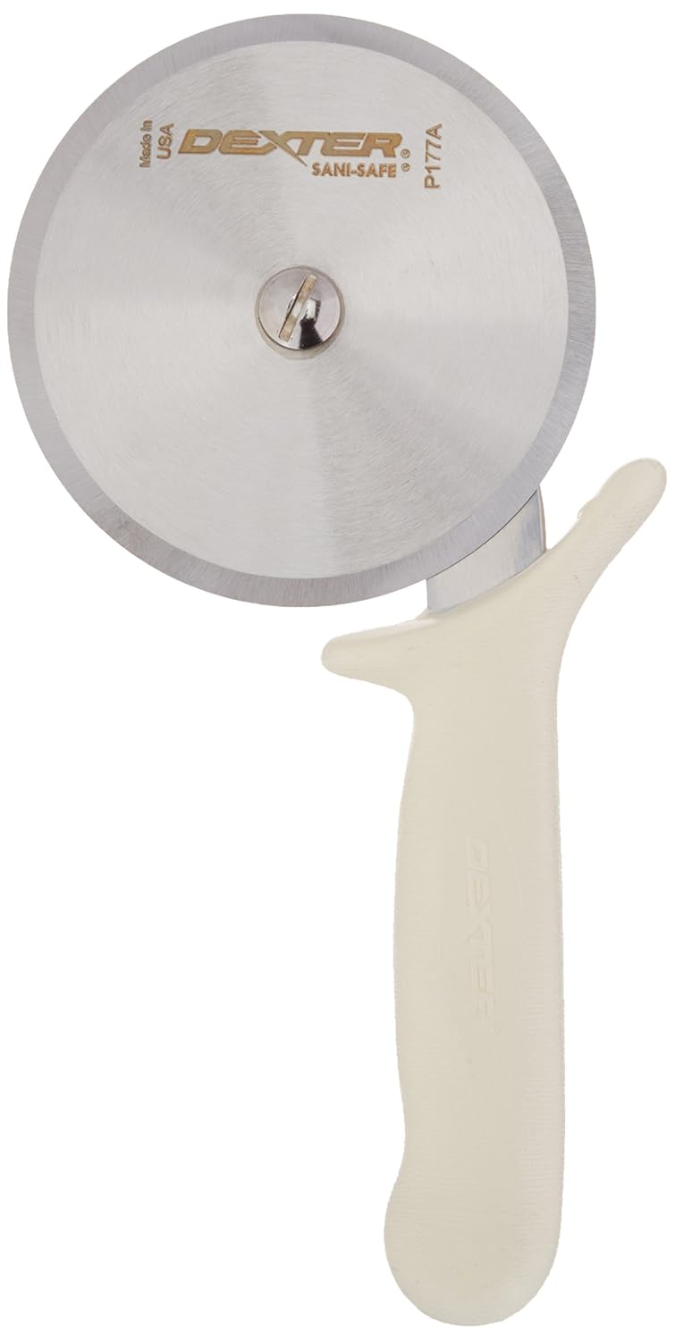 Dexter 18023-1 Russell P177A-PCP Sani-Safe White Handle 4" Pizza Cutter, 4 inch