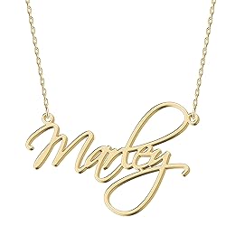 UMAGICBOX Personalized Name Necklace Marley 18K