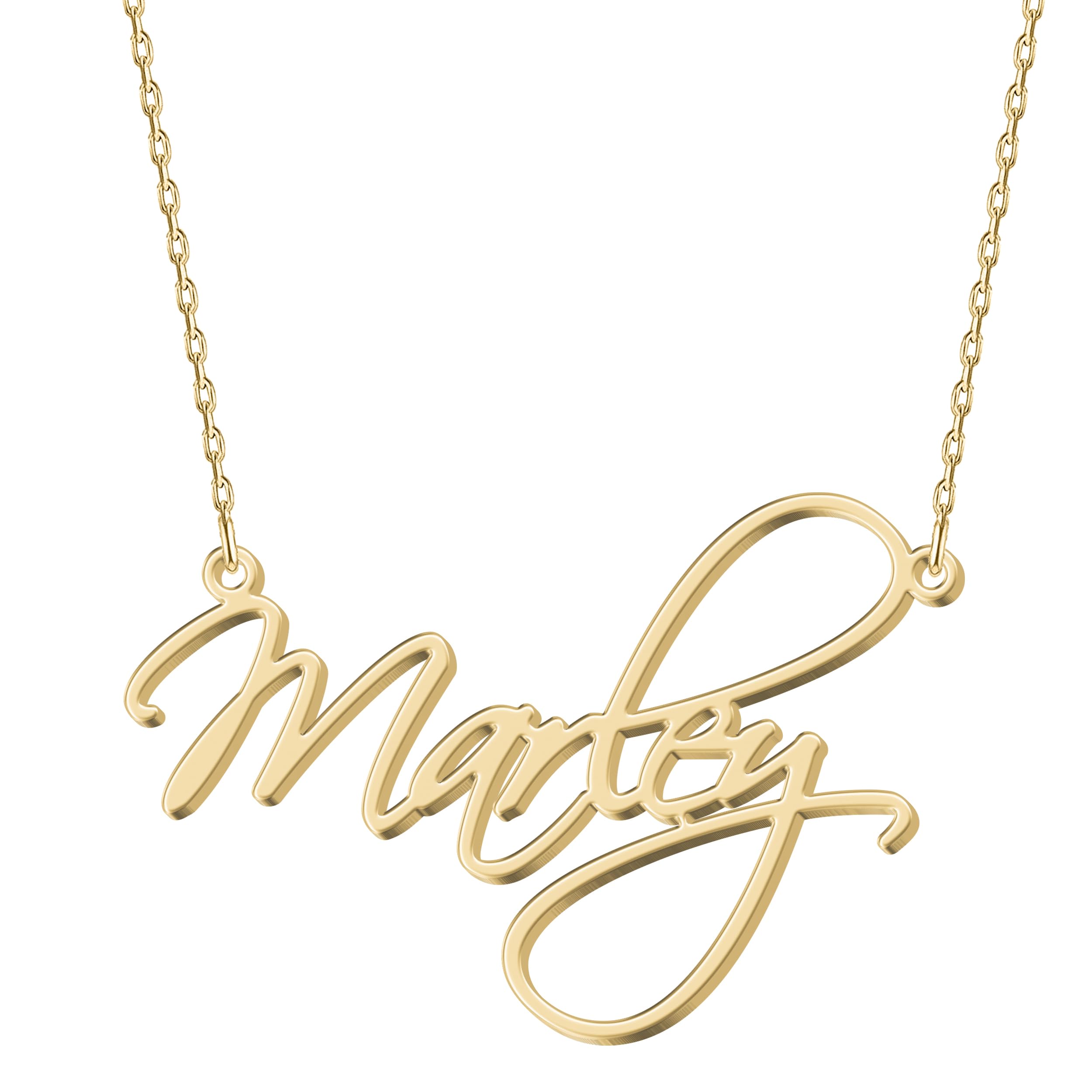 UMAGICBOX Personalized Name Necklace Marley 18K