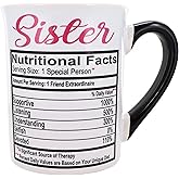 Cottage Creek Mugs - 16oz Large Ceramic Sister Coffee Cup, Ideal Stoneware Tea Mug for Kitchen, Home and Office Decor, Best Sister Gifts for Women, Mom, Stepsisters