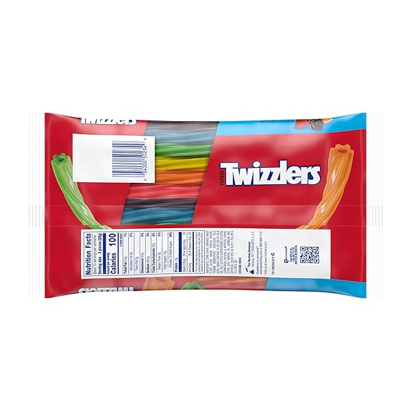 TWIZZLERS TWISTS RAINBOW FLAVORED LICORICE STYLE, CHEWY CANDY BAG, 12.4 OZ