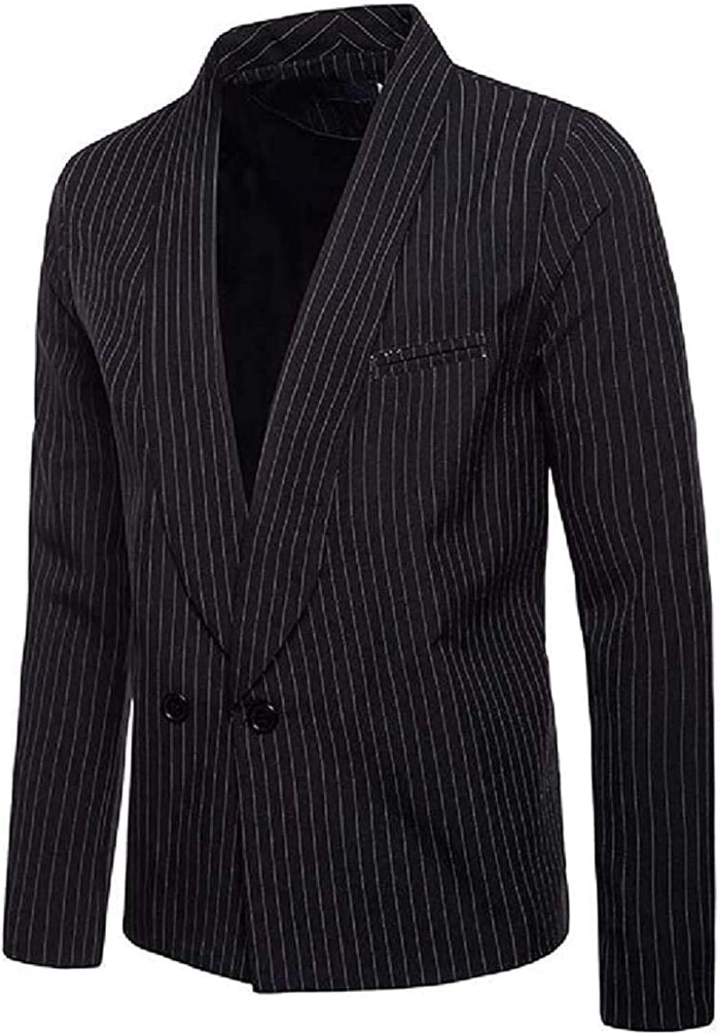 Men's Blazer Coats Casual Striped Formal Loose Suit Blazer Coat Jacket