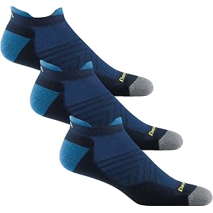 Darn Tough Men's Ultra-Lightweight No Show Tab Running Socks - Multipack Merino Wool with Cushion Socks