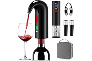 Electric Wine Aerator Dispenser – 鶹 One-Touch Automatic Wine Decanter with Pourer Spout & Preserver, Perfect Wine 