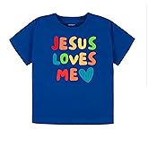 3 Nails 1 Cross Jesus Loves Me Christian Shirt for Girls Christian Shirt for Boys Faith Gift - Jesus T-Shirt Faith Tee (Blue, 2T)