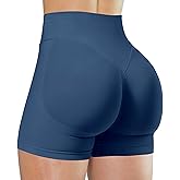 Unthewe Womens Workout Seamless Scrunch Butt Lifting Shorts High Waisted Tummy Control Gym Yoga Shorts