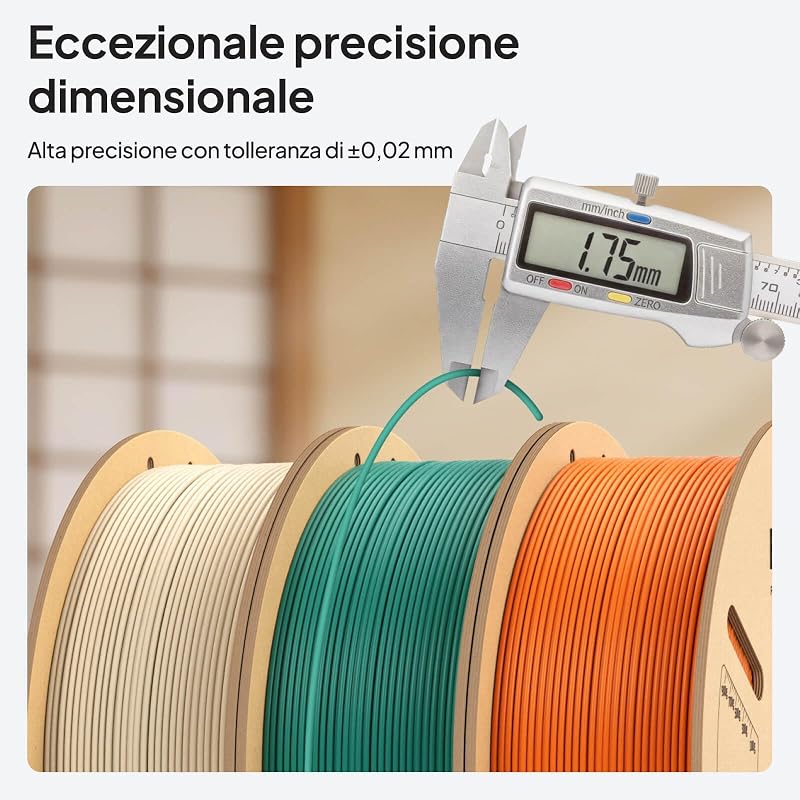 PLA RFID Filamento 1.75mm Nero 1KG