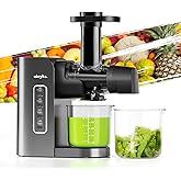 olayks. Cold Press Juicer,Slow Masticating Juicer with Soft & Hard Modes,Juicer Machines Vegetable and Fruit with Reverse Function,Celery Juicer,BPA-Free,Easy to Clean