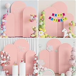 Wokceer Wedding Arch Cover Set of 3 Spandex Fitted