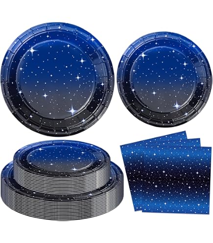 Kit Décoration Fête Spatiale 107 Pièces - Thème Galaxie Pour 20 Personnes