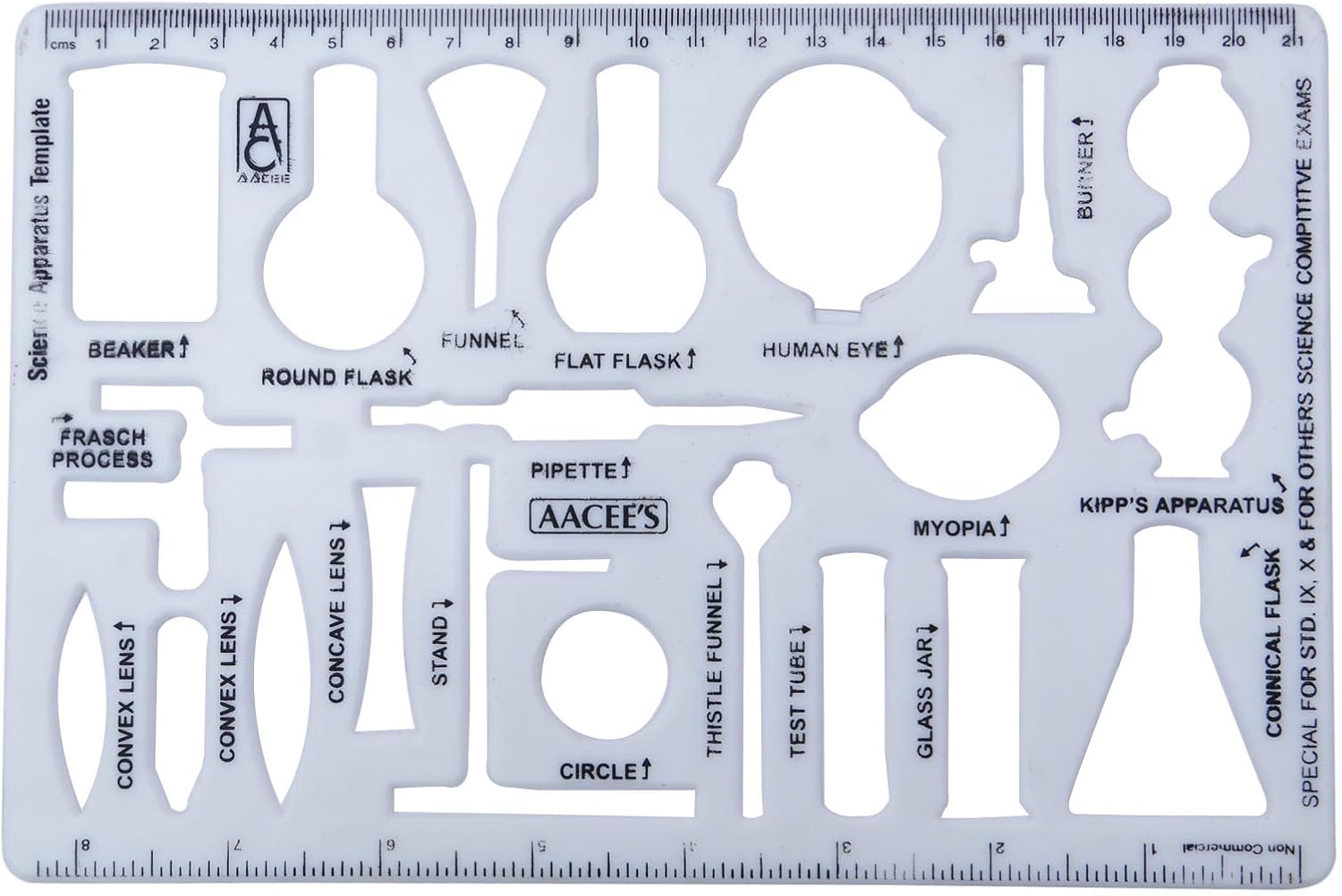 AACEE'S Chemistry Science Stencil Template Drafting Design Technical Drawing Scale Amazon.co.uk